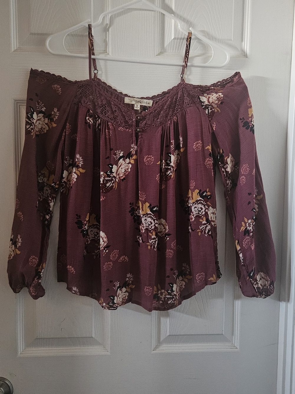 Rewind Cold Shoulder Bohemian Top